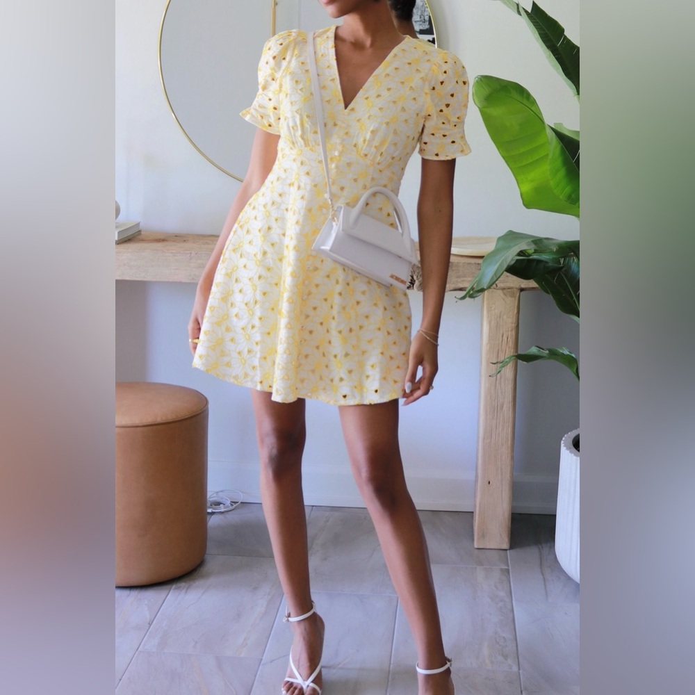 Ever New Saffron Broderie Mini Sun dress